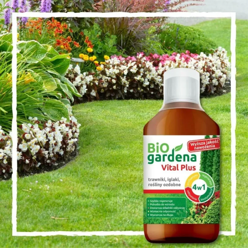 Nawóz BiOgardena Vital Plus 4w1: odżywianie, profilaktyka, biostymulacja, regeneracja - 450 ml - obrazek 5