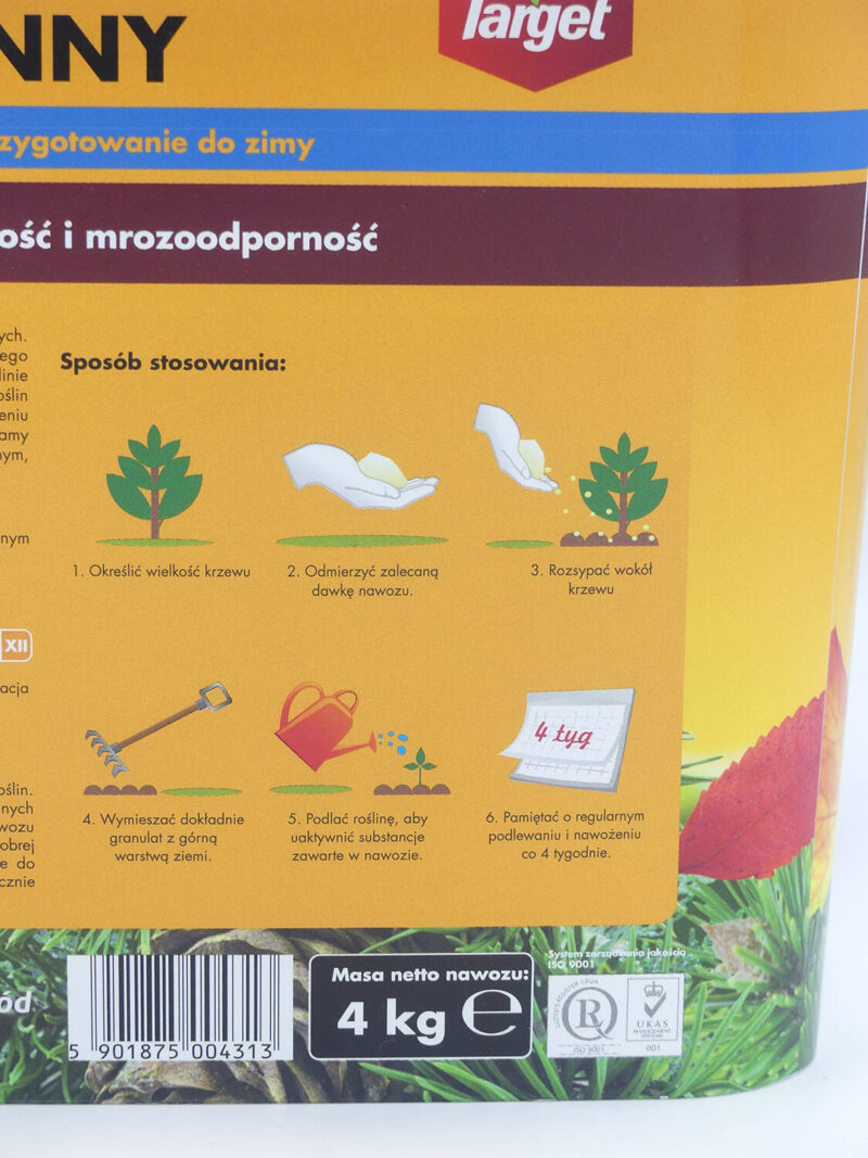 Nawóz Do Iglaków i Tui – Jesienny – 4 kg Target - obrazek 11