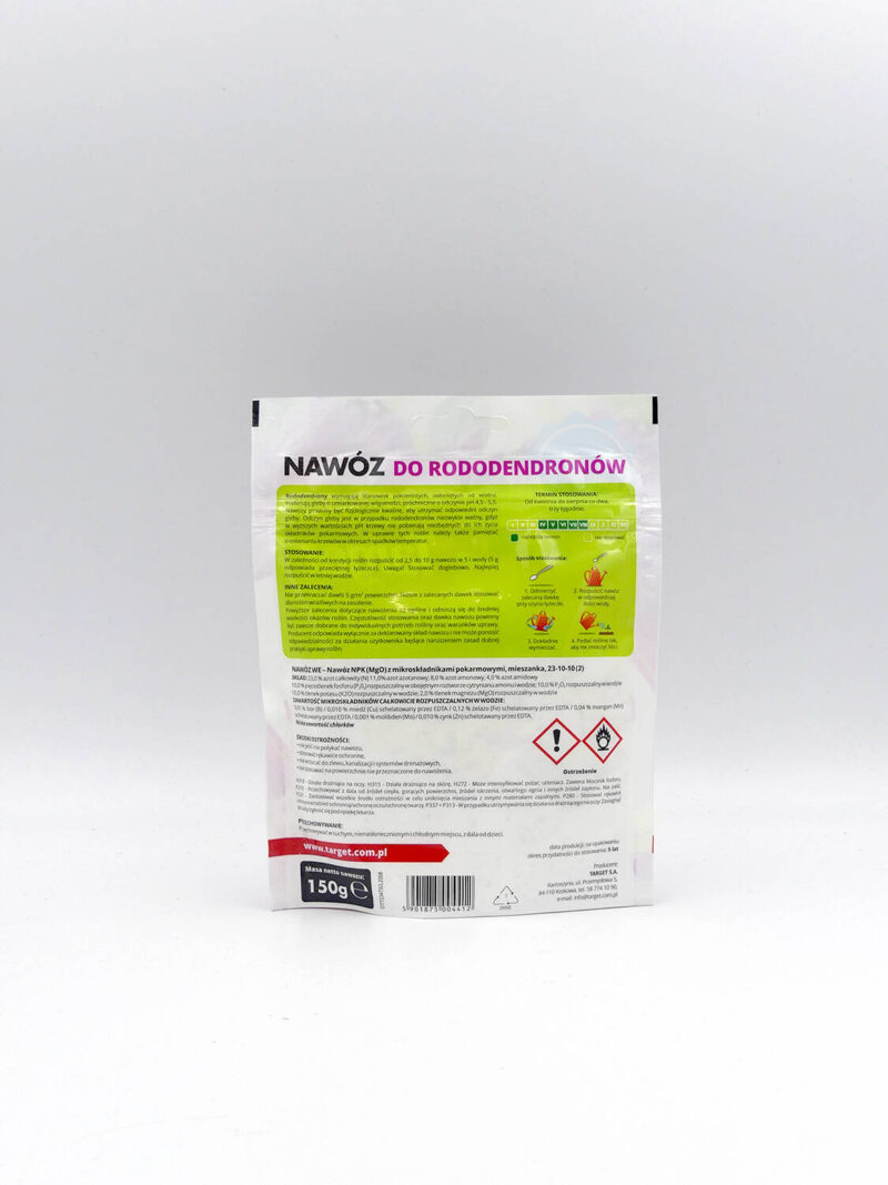 Nawóz Do Rododendronów – Rozpuszczalny – Bujne Kwitnienie – 150 g Target - obrazek 5