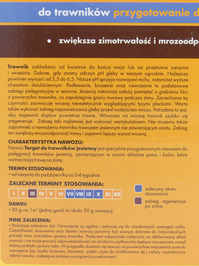Nawóz Do Trawnika – Jesienny – 1 kg Target - obrazek 12