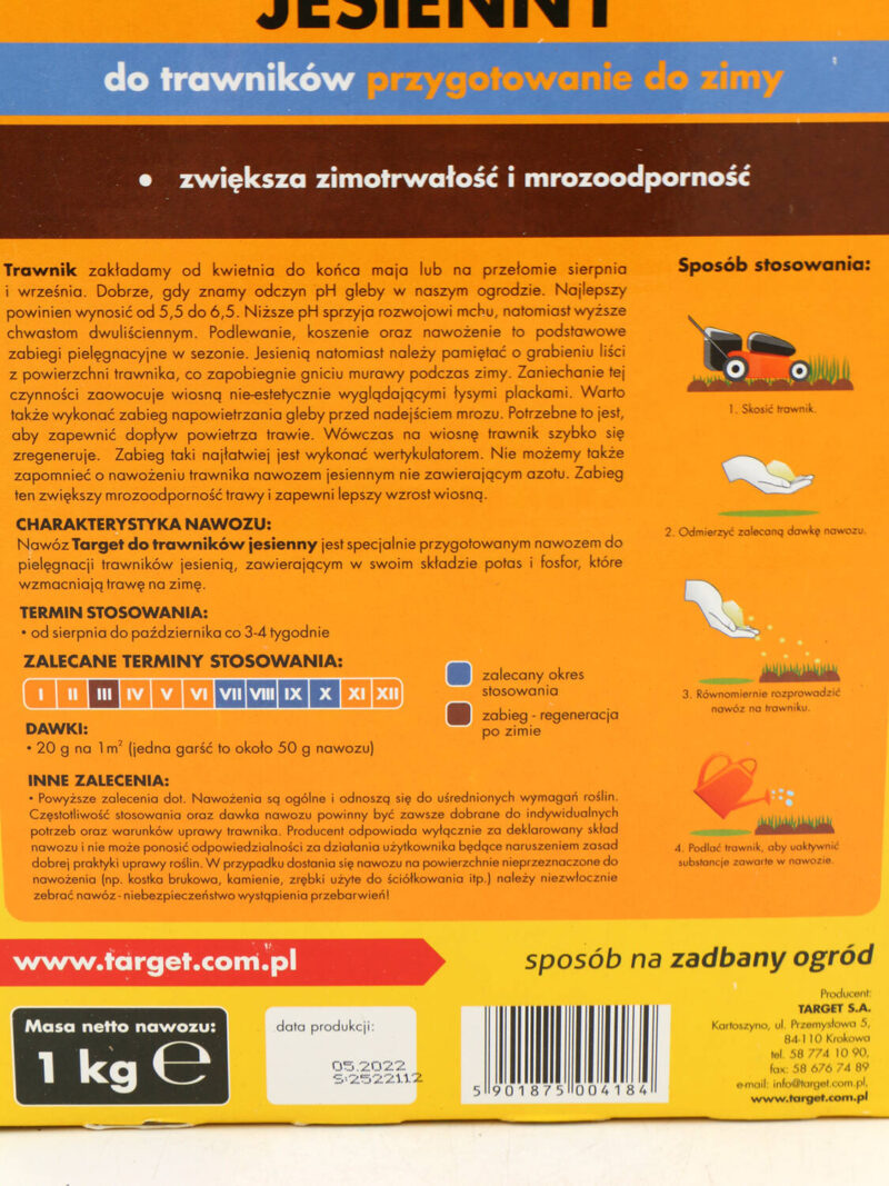 Nawóz Do Trawnika – Jesienny – 1 kg Target - obrazek 11
