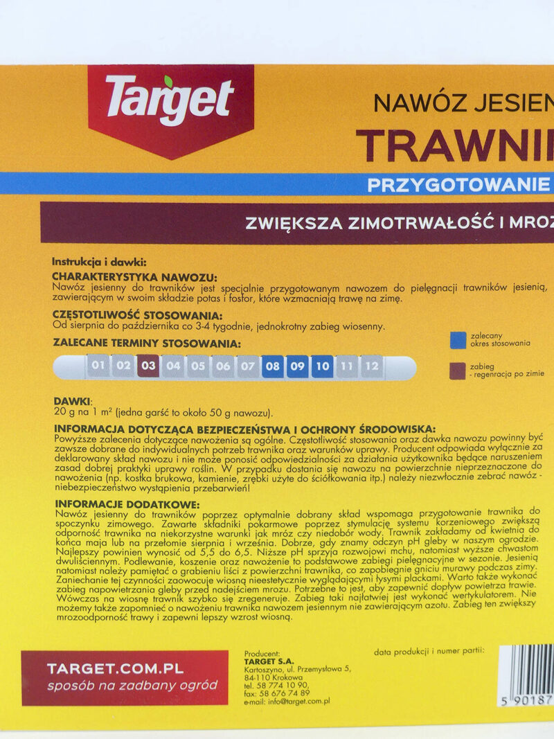 Nawóz Do Trawnika – Jesienny – 4 kg Target - obrazek 9