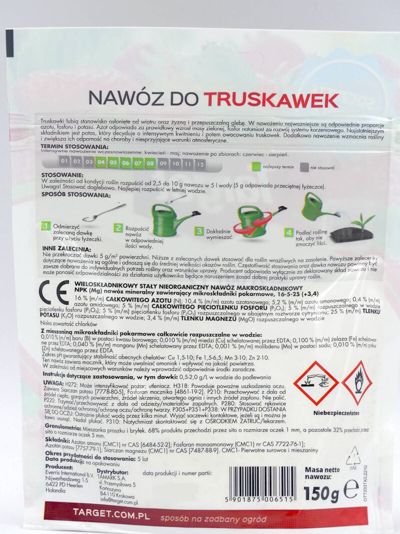 Nawóz Do Truskawek – Soczyste Owoce – Rozpuszczalny – 150 g Target - obrazek 4